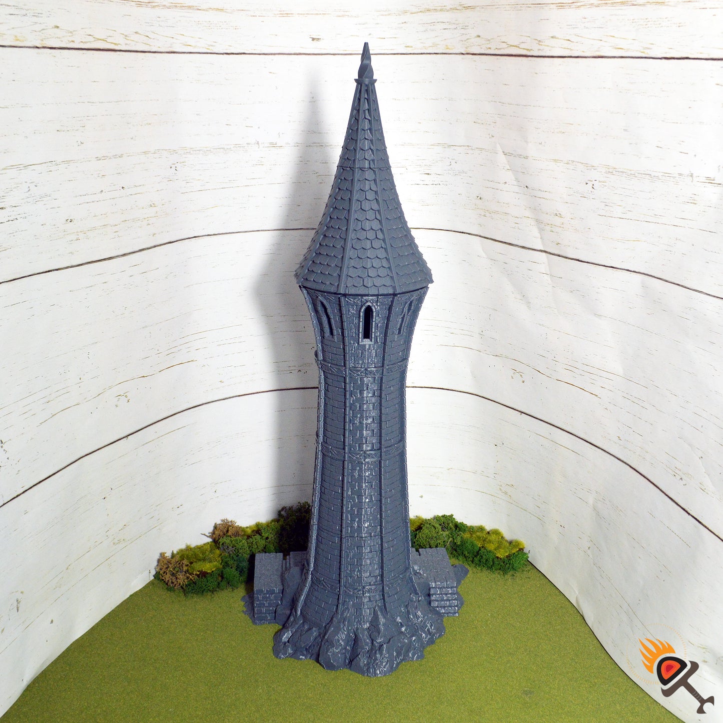Elven Tower for D&D Terrain 15mm 28mm 32mm, Fantasy High Elf Building for DnD Pathfinder, Dark Realms Silver Haven