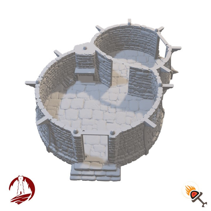 Miniature Stone House for DnD Terrain 15mm 28mm 32mm, Round Fantasy Home for D&D Pathfinder, Hagrid's House, Dark Realms Dragonspire