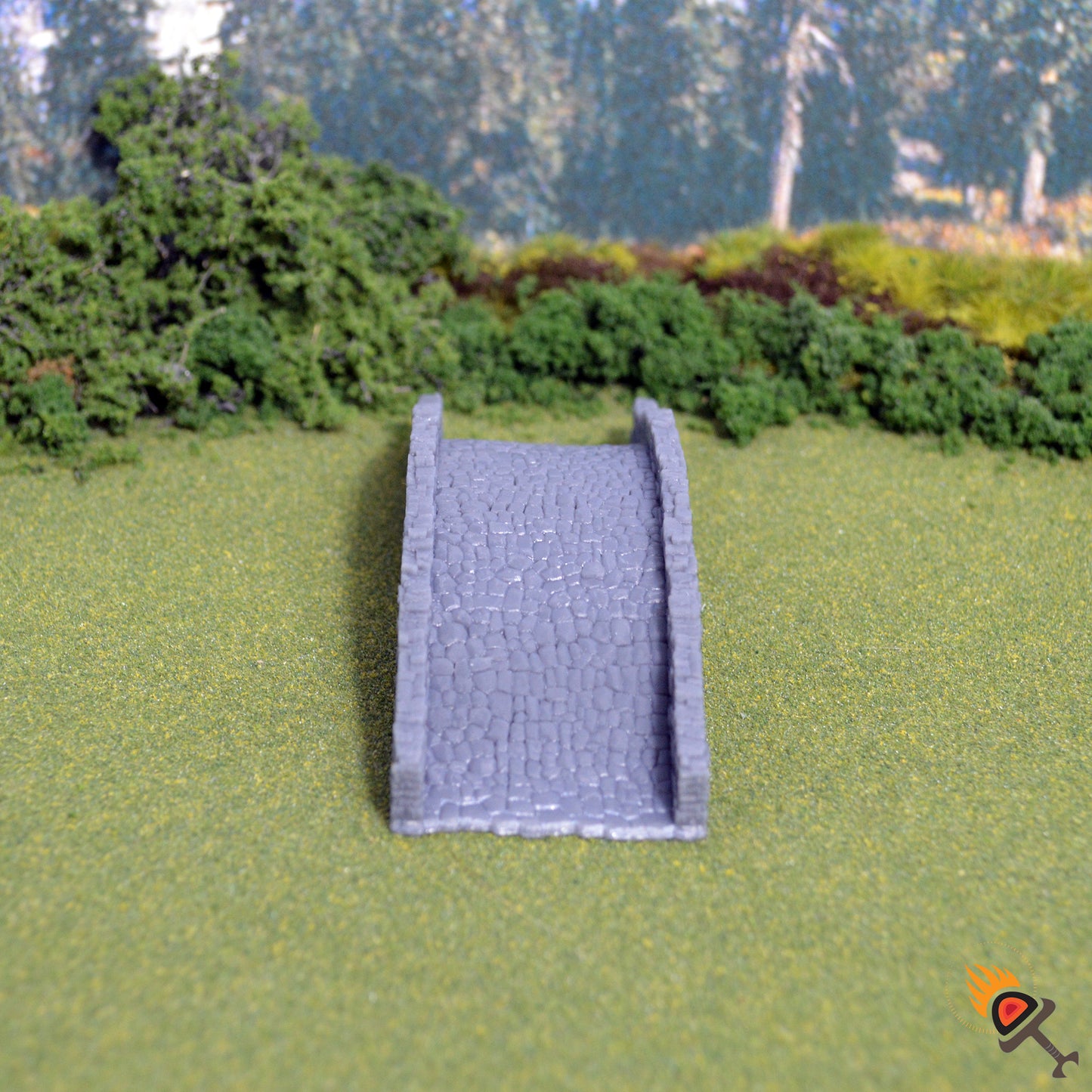 Hagglethorn Stone Bridge 15mm 28mm 32mm for D&D Terrain, DnD Pathfinder Diorama Wargame Miniature Bridge