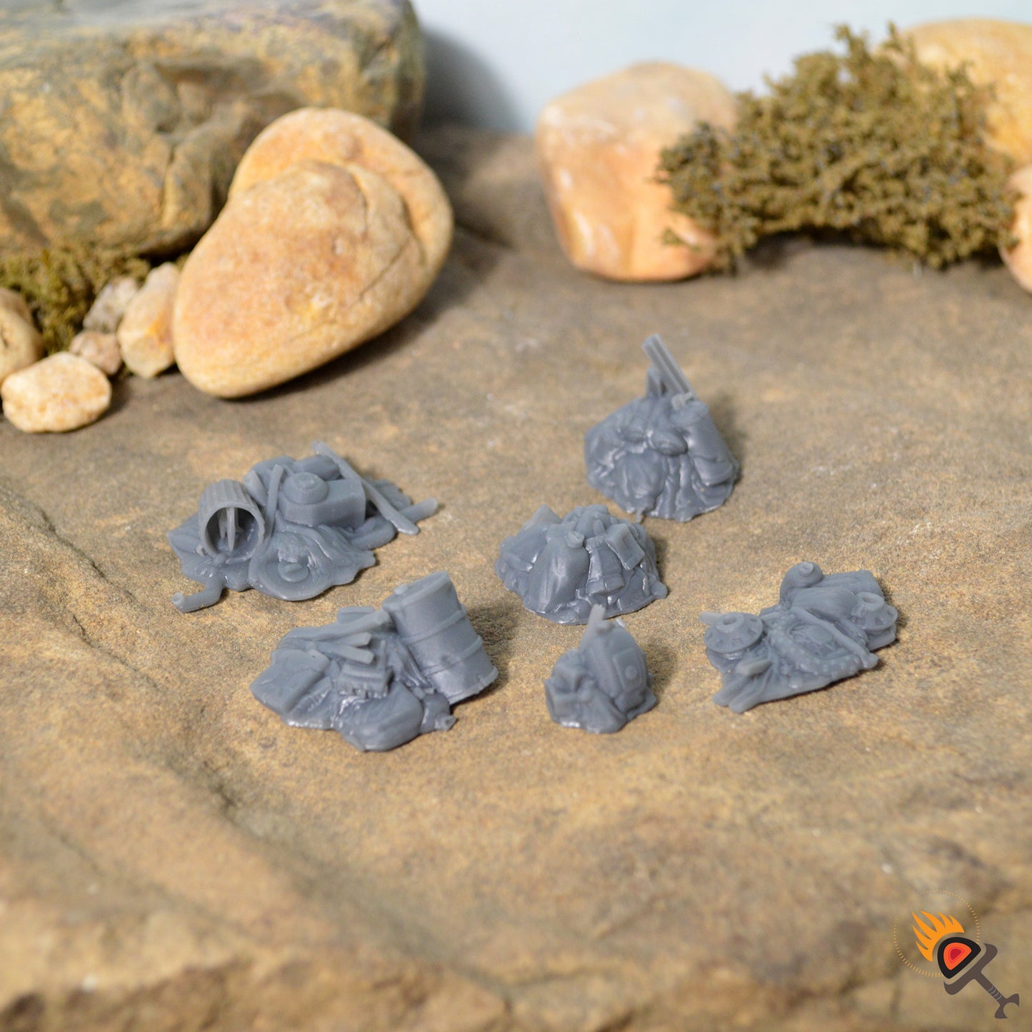 Miniature Junk Piles for Gaslands 15mm 20mm 28mm 32mm, Urban Trash Piles for Post-Apocalyptic Fallout Wasteland, Necromunda Ash Wastes