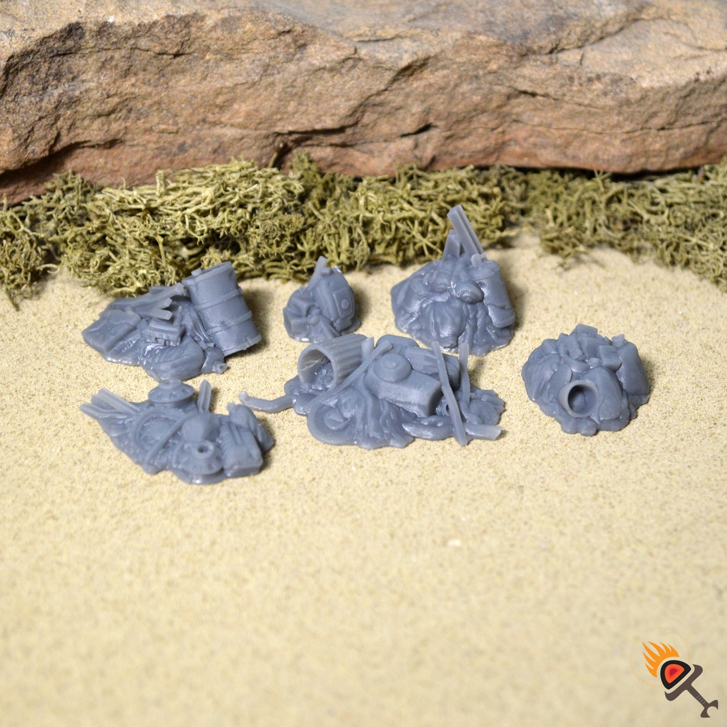 Miniature Junk Piles for Gaslands 15mm 20mm 28mm 32mm, Urban Trash Piles for Post-Apocalyptic Fallout Wasteland, Necromunda Ash Wastes