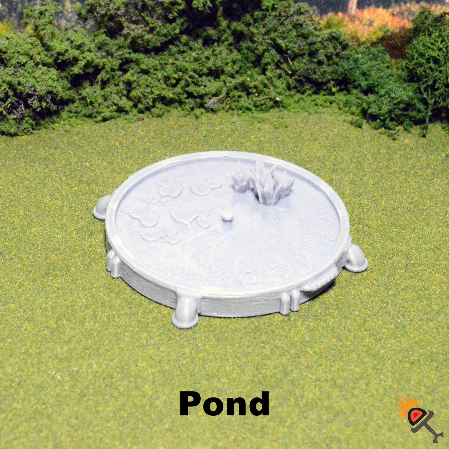 Miniature Plant Grow Beds and Pond 20mm 28mm 32mm for D&D Terrain, Lunar Base Greenhouse Garden for Sci-Fi Fantasy DnD Pathfinder