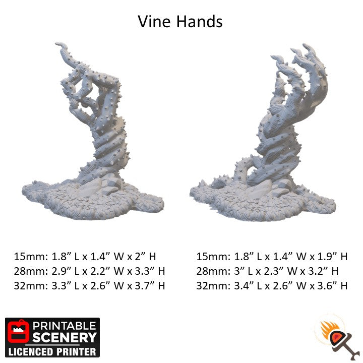 Miniature Swamp Scatter for DnD Terrain 15mm 28mm 32mm, Mushroom Trees and Spike Vines for D&D Pathfinder Warhammer Lustria, Gloaming Swamps