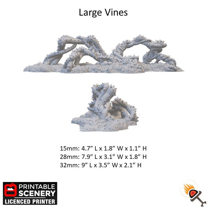 Miniature Swamp Scatter for DnD Terrain 15mm 28mm 32mm, Mushroom Trees and Spike Vines for D&D Pathfinder Warhammer Lustria, Gloaming Swamps