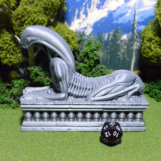 Alien Sphinx Statue 15mm 28mm 32mm 42mm for D&D Terrain, DnD Pathfinder Warhammer 40k Sci-Fi Fantasy