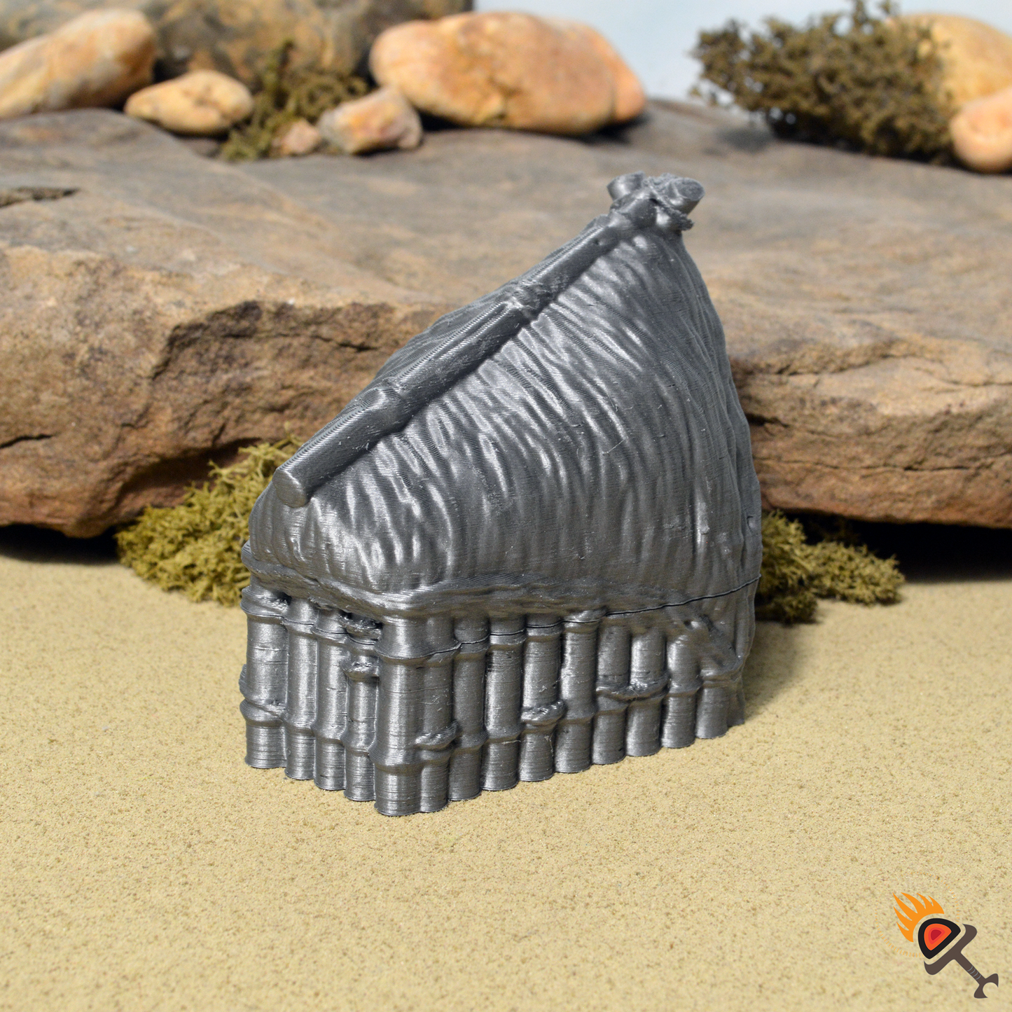 Bamboo Pavilion 15mm 28mm 32mm for D&D Terrain, DnD Pathfinder Tribal Coastal Village Hut, Depths of Savage Atoll