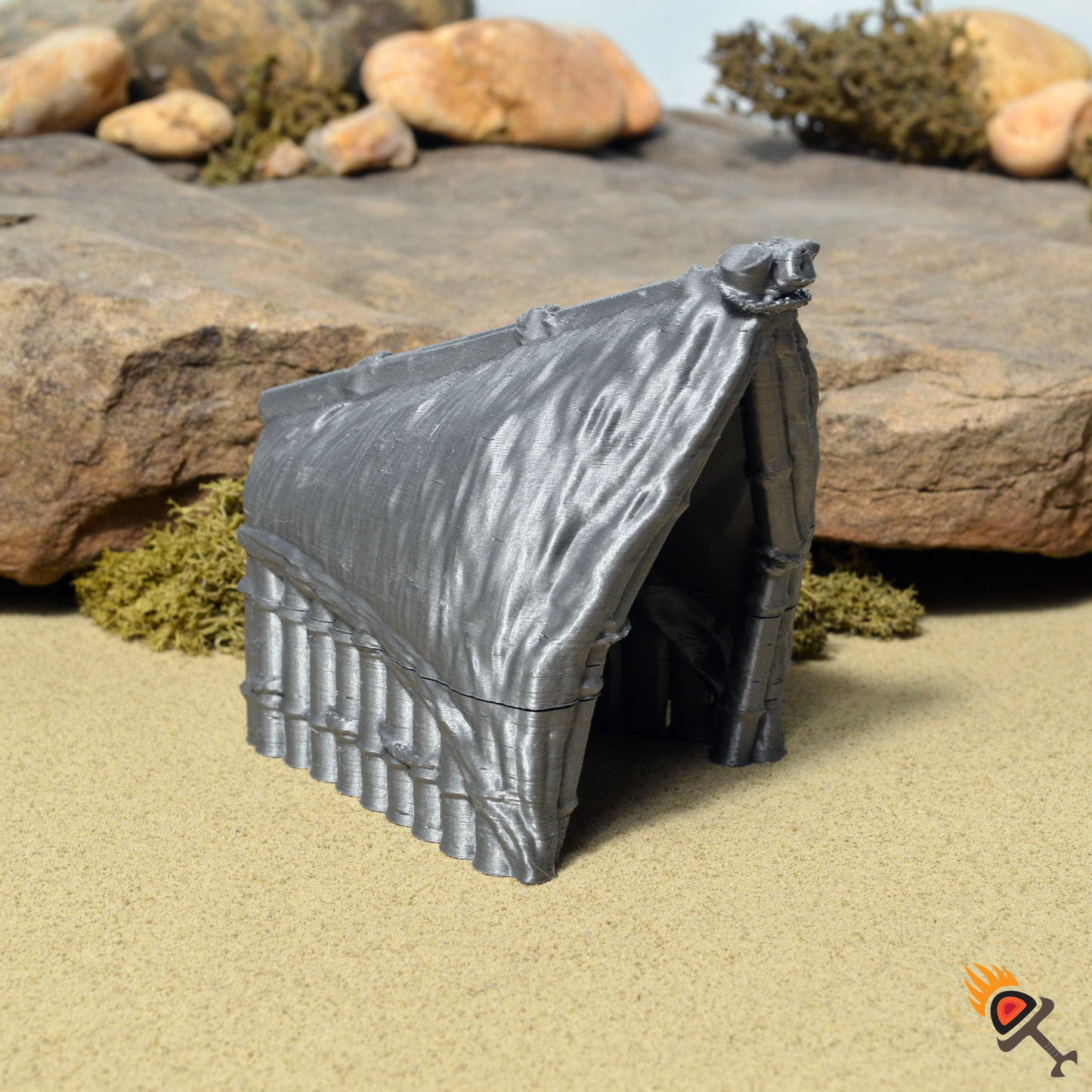Bamboo Pavilion 15mm 28mm 32mm for D&D Terrain, DnD Pathfinder Tribal Coastal Village Hut, Depths of Savage Atoll