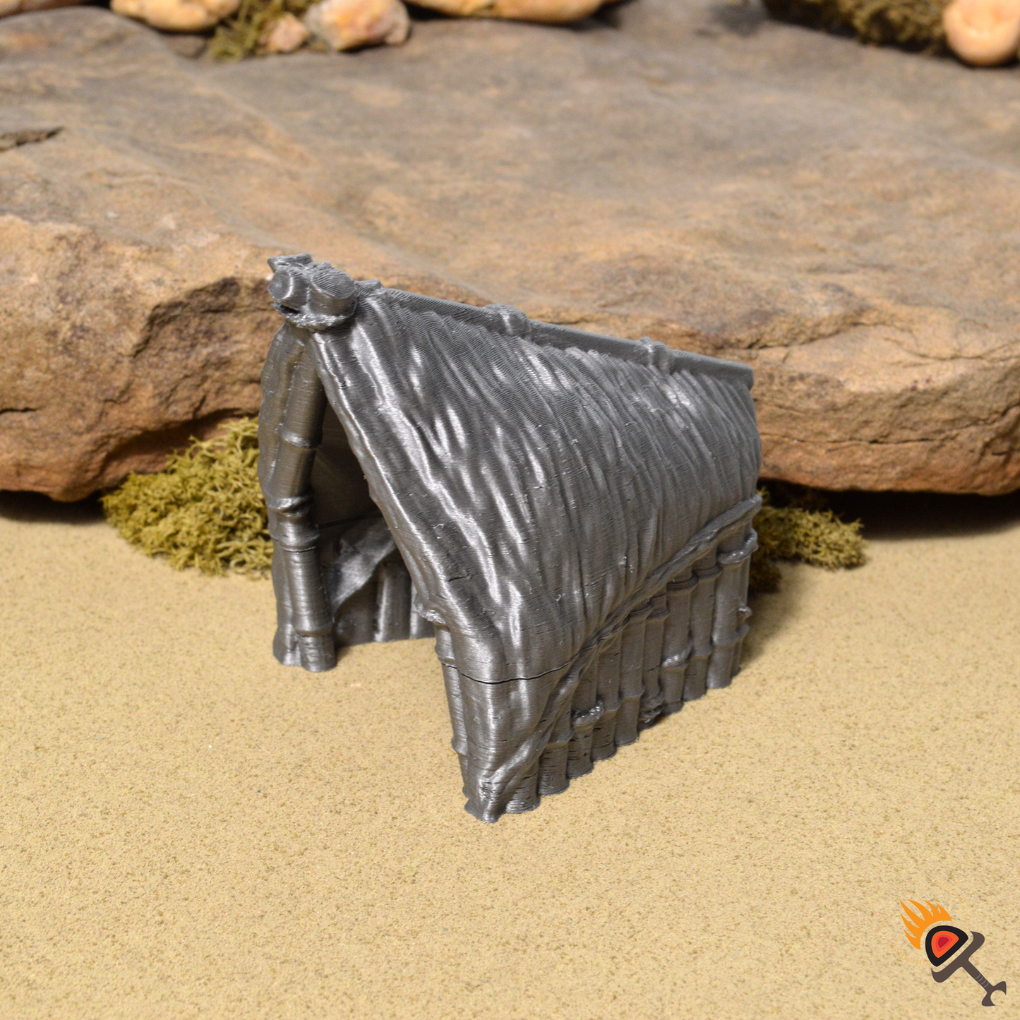 Bamboo Pavilion 15mm 28mm 32mm for D&D Terrain, DnD Pathfinder Tribal Coastal Village Hut, Depths of Savage Atoll