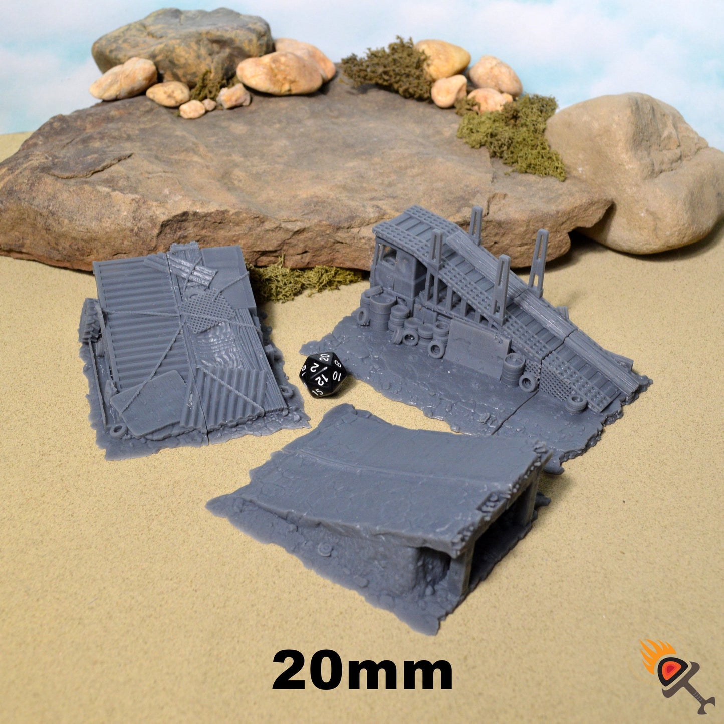 Junk Jumps 15mm 20mm 28mm for Gaslands Terrain, Urban Fallout Post Apocalyptic Race Ramp
