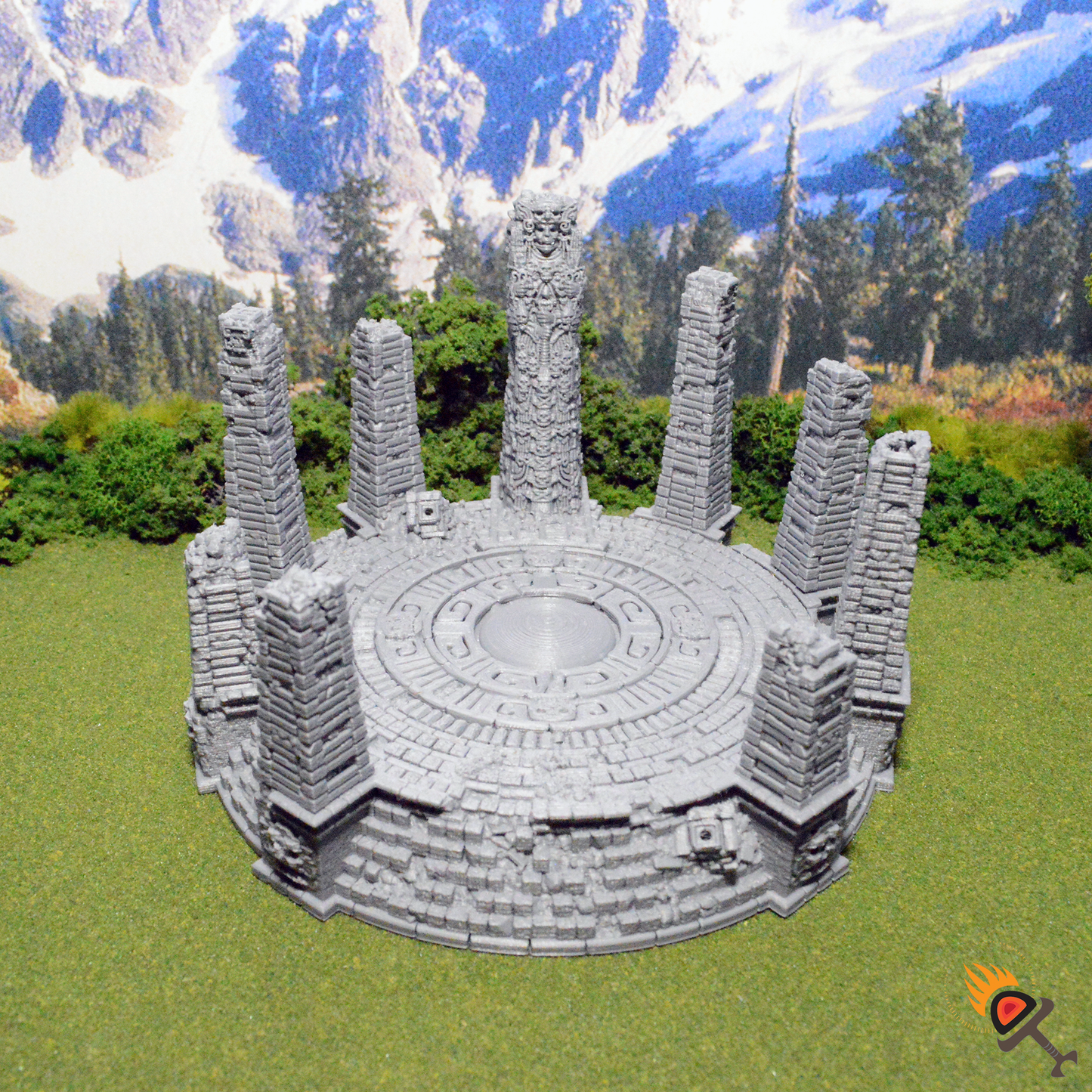 Ancient Alien Ruins 15mm 28mm 32mm for Warhammer 40k, Kronos Occulus for D&D Terrain, DnD Pathfinder Star Wars Legion, New Eden