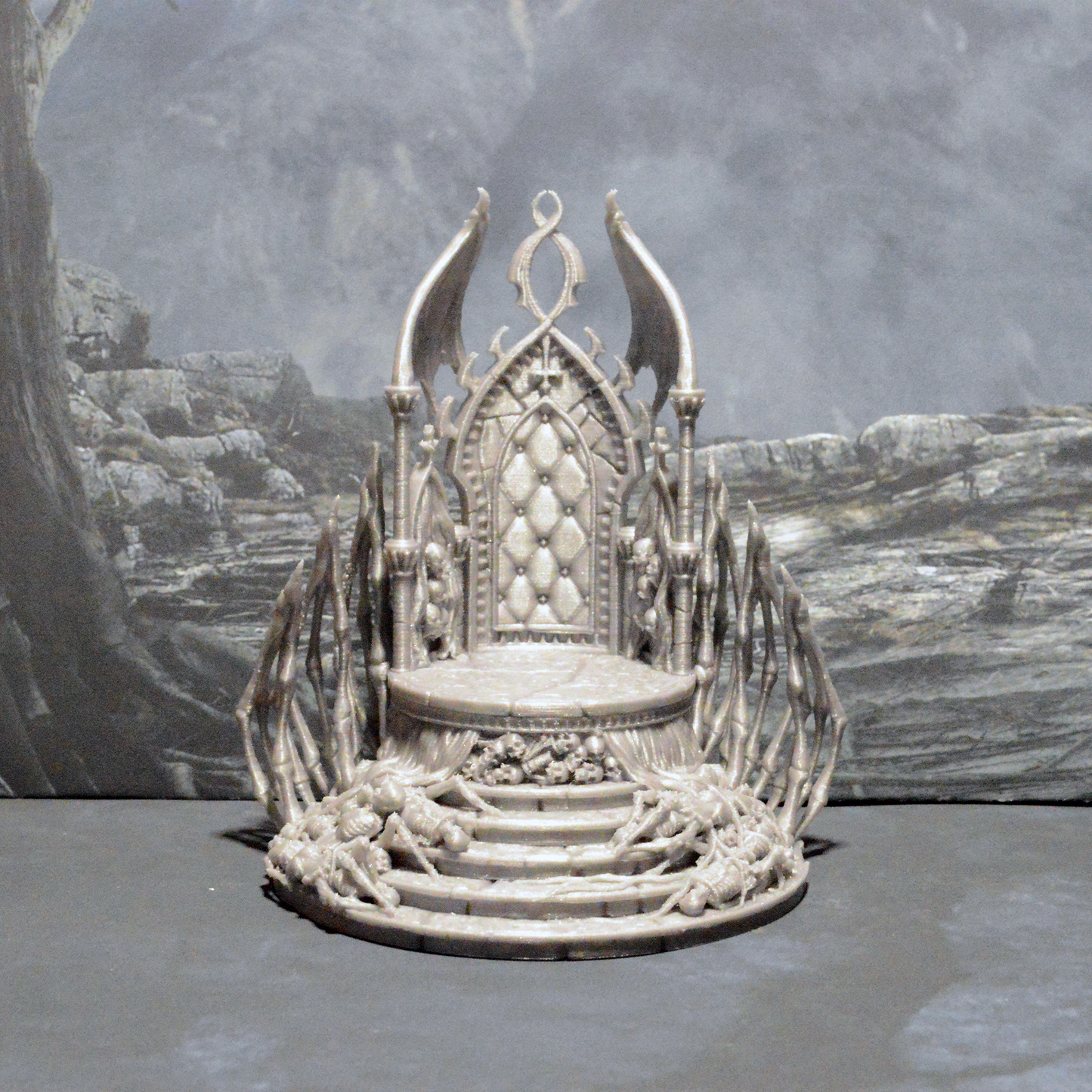 Shadow Throne 15mm 28mm 32mm for D&D Terrain, DnD Pathfinder Ravenloft Shadowfell Shadow Fey