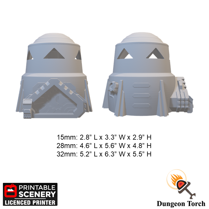 Sci-Fi Settlement: Watchtower 15mm 28mm 32mm for Star Wars Legion Terrain D&D DnD Pathfinder Warhammer 40k Terrain