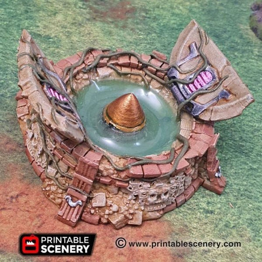 Ancient Missile Silo 15mm 28mm for D&D Terrain, DnD Pathfinder Wargames Skirmish Games, Alien Ruins, Gift for Tabletop Gamers