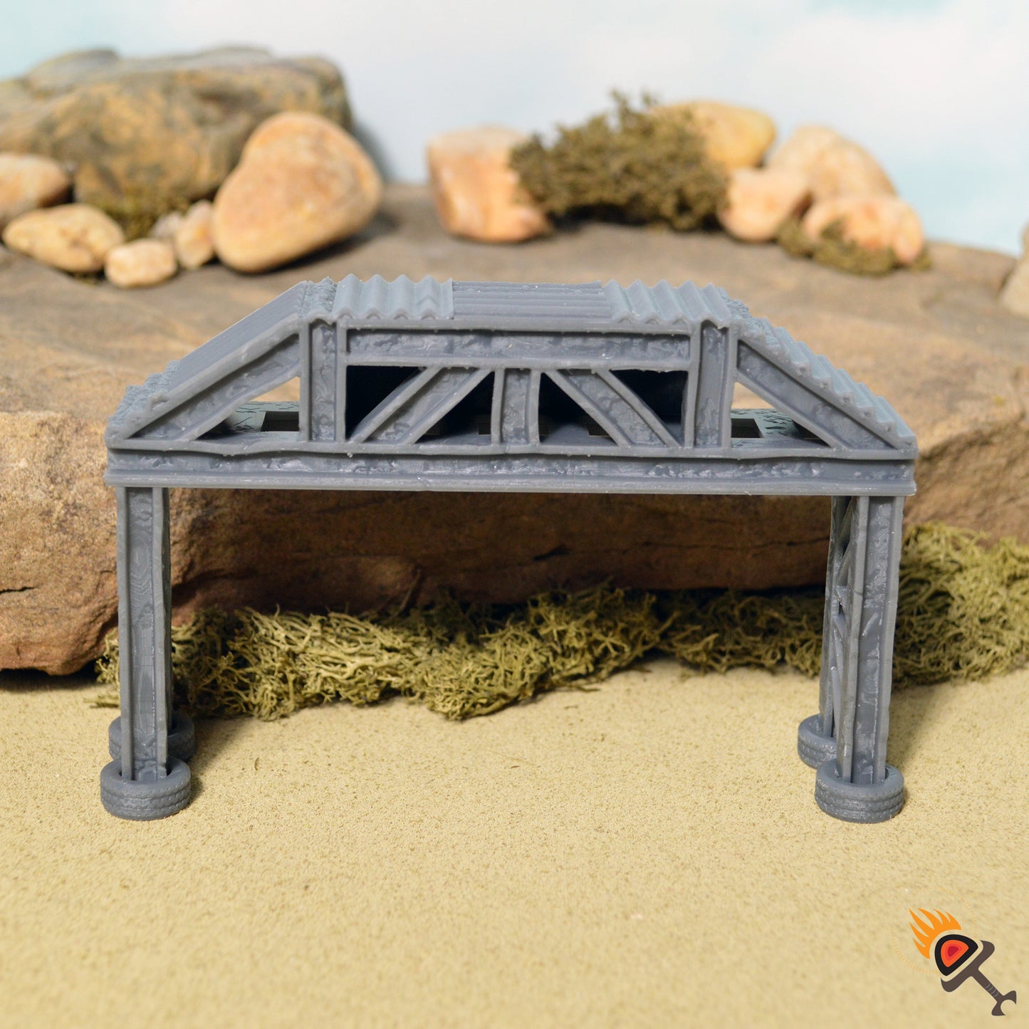Gaslands Checkpoints Set of 4 for Gaslands Terrain 15mm 20mm 28mm 32mm, Fallout Urban Post Apocalyptic Race Track, Gift for Tabletop Gamers