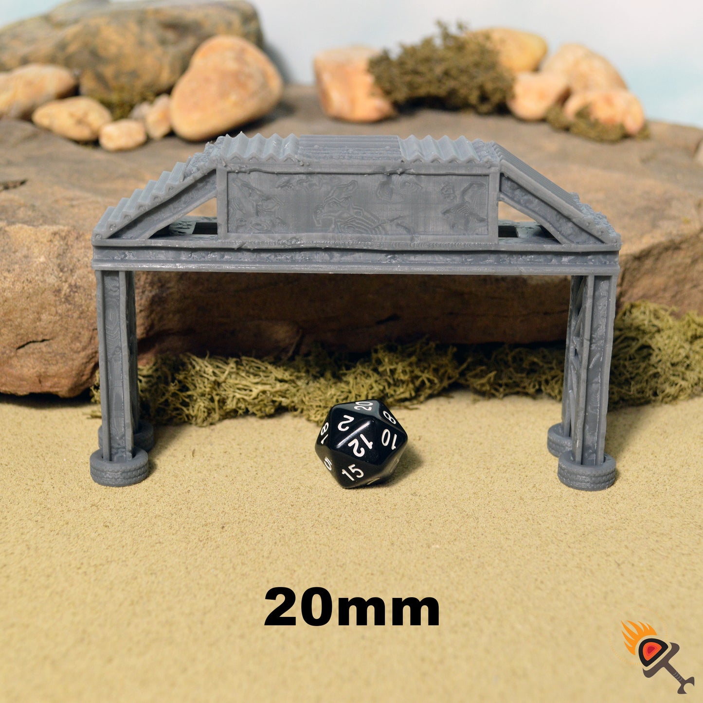 Gaslands Checkpoints Set of 4 for Gaslands Terrain 15mm 20mm 28mm 32mm, Fallout Urban Post Apocalyptic Race Track, Gift for Tabletop Gamers