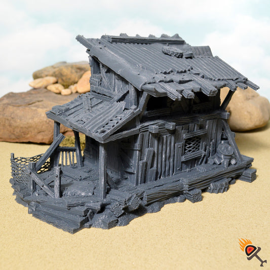 Desert Shanty 15mm 20mm 28mm 32mm for Gaslands Terrain, Fallout Urban Post Apocalyptic House Shack, Gift for Tabletop Gamers