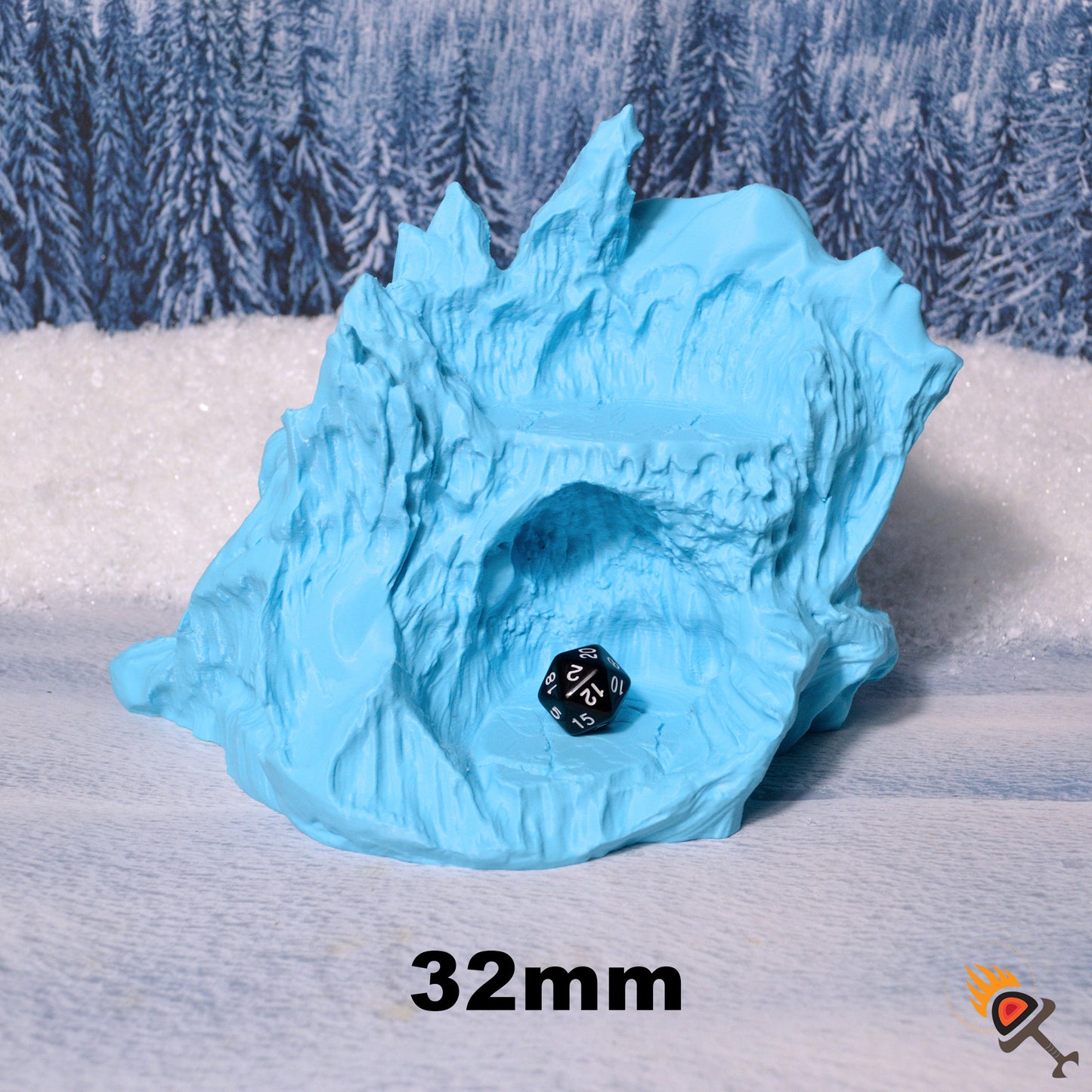 Icy Stone and Ledges 15mm 28mm 32mm for D&D Icewind Dale Terrain, DnD Pathfinder Frostgrave Arctic Snowy Frozen Ice