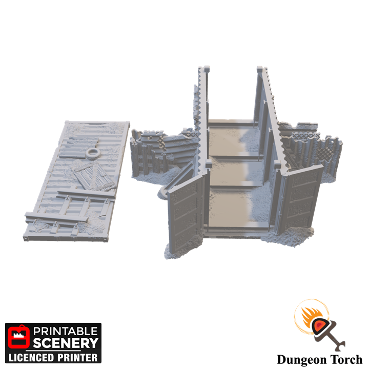 Junkfort Foot Entrance 15mm 20mm 28mm 32mm for Gaslands Terrain, Fallout Urban Apocalyptic Shipping Container Tunnel, This is Not a Test