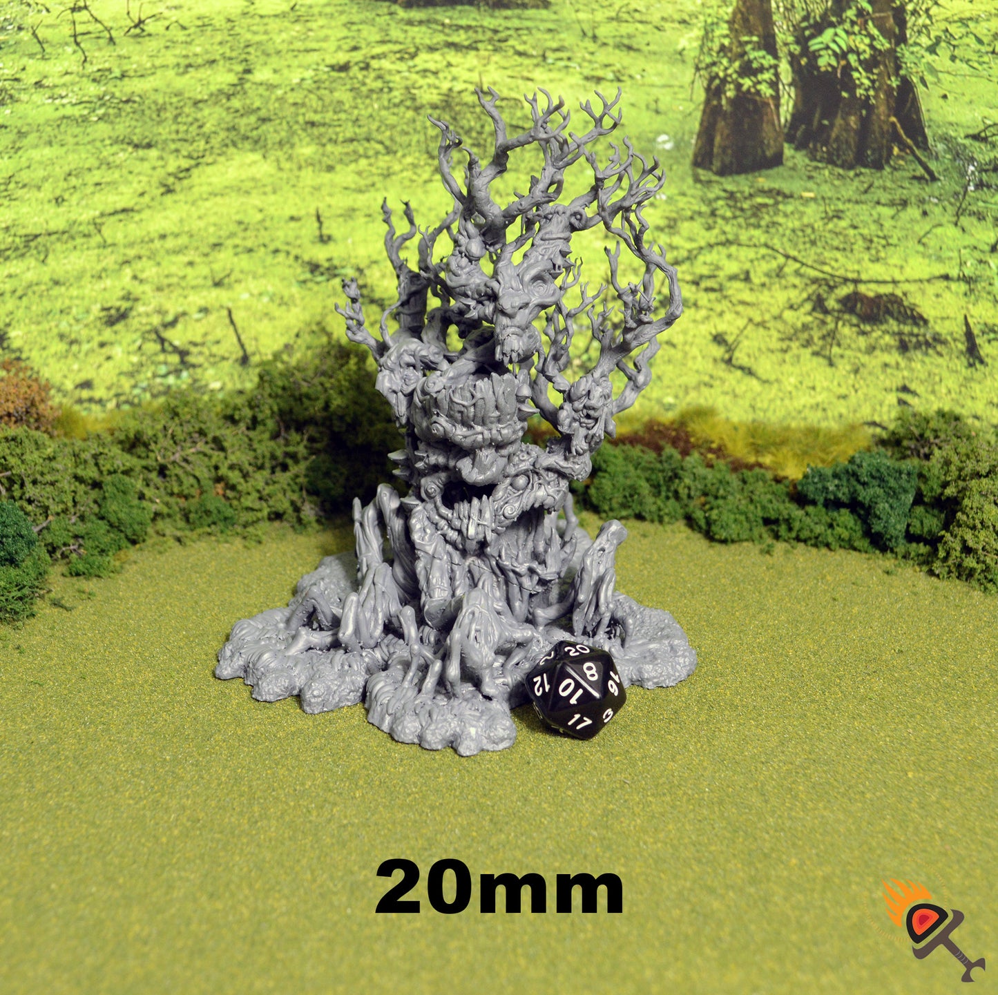 Miniature Plague Tree for DnD Swamp Terrain 15mm 28mm 32mm, Lizardfolk Terrain for D&D Pathfinder Warhammer Lustria, Gloaming Swamps