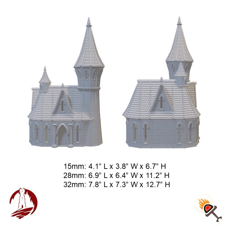 High Elf House with Tower for D&D Terrain 15mm 28mm 32mm, Fantasy Elven Building for DnD Pathfinder, Dark Realms Silver Haven