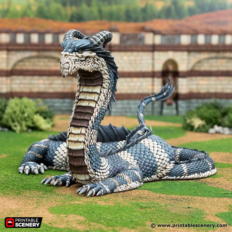 Miniature Great Wyrm for DnD Terrain 15mm 28mm 32mm, Dragon for D&D Pathfinder, Rise of the Halflings