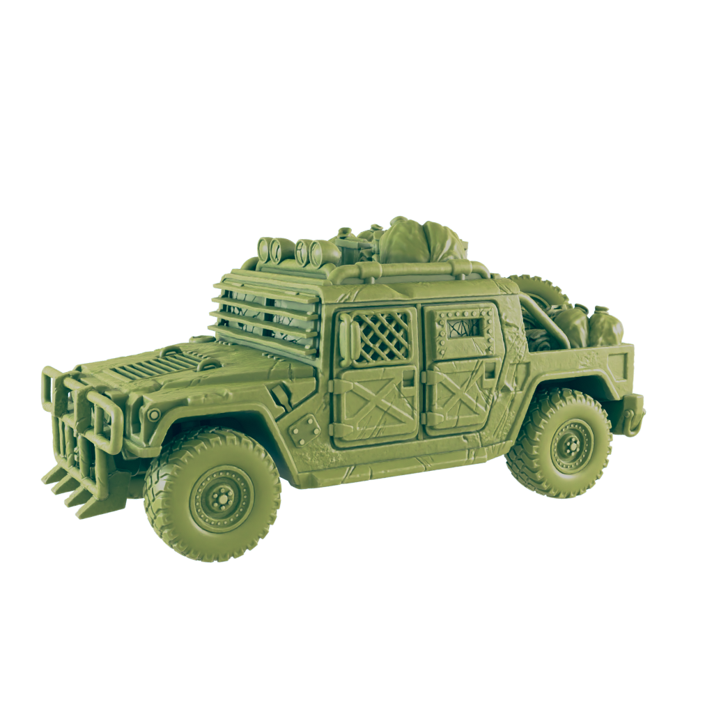 Miniature Humvee for Gaslands 20mm 28mm 32mm, Post-Apocalyptic Fallout Wasteland Warfare HMMWV, Necromunda Ash Wastes