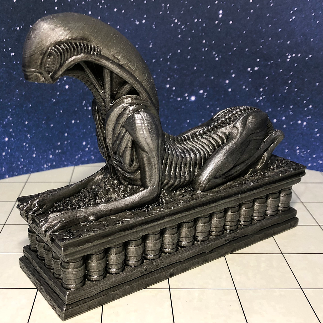 Alien Sphinx Statue 15mm 28mm 32mm 42mm for D&D Terrain, DnD Pathfinder Warhammer 40k Sci-Fi Fantasy