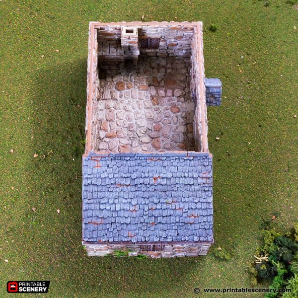 Crow Cottage 15mm 28mm 32mm for D&D Terrain, DnD Pathfinder Medieval Village, Printable Scenery King and Country, Gift for Tabletop Gamers