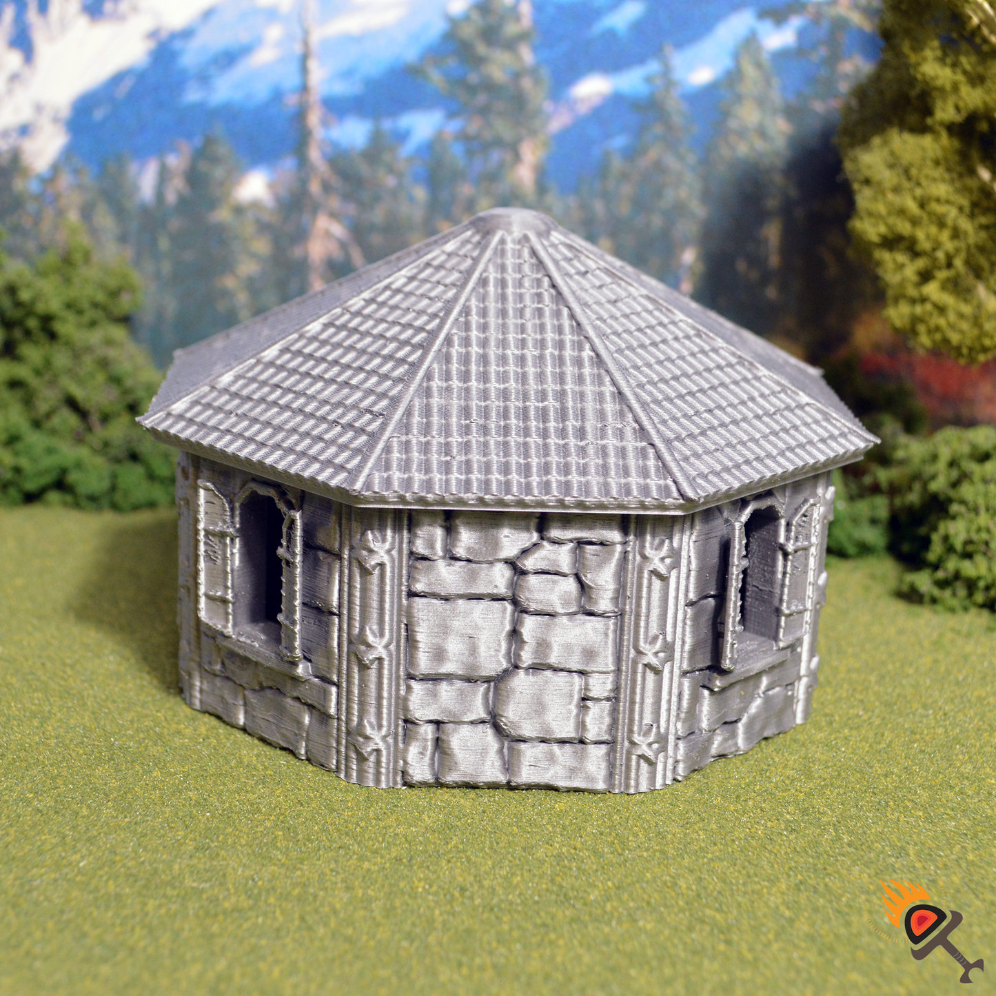 Dwarven House 15mm 28mm 32mm for D&D Terrain, DnD Pathfinder Warhammer 40k, Miniature Stone House