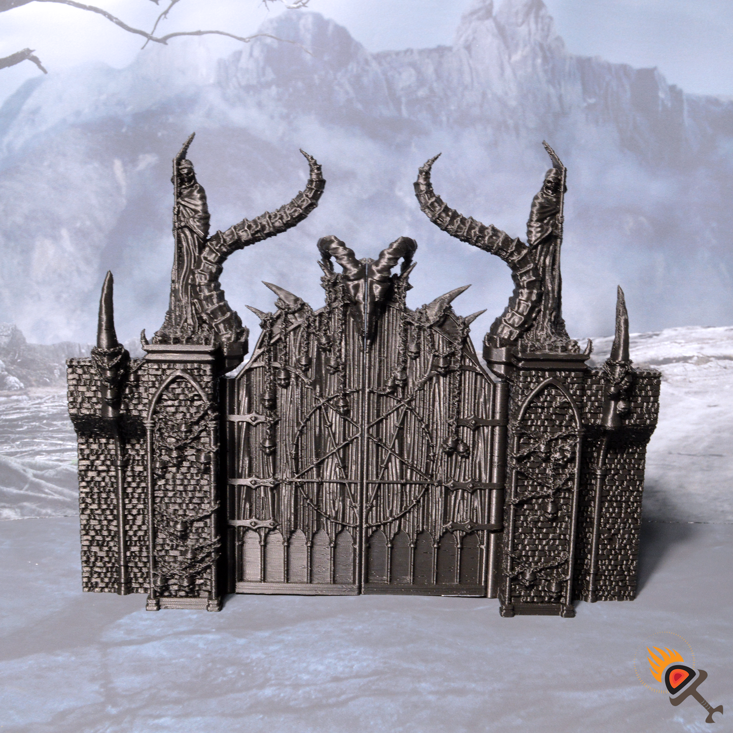 Gates of Doom 15mm 28mm for D&D Terrain, DnD Pathfinder Warhammer 40k Demon Gates
