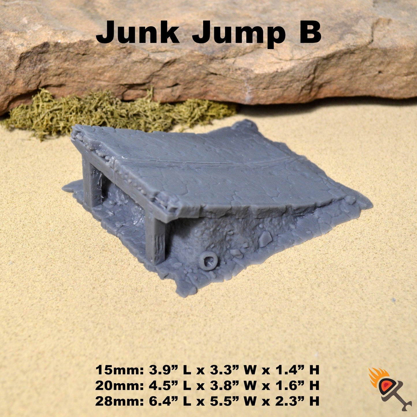 Junk Jumps 15mm 20mm 28mm for Gaslands Terrain, Urban Fallout Post Apocalyptic Race Ramp