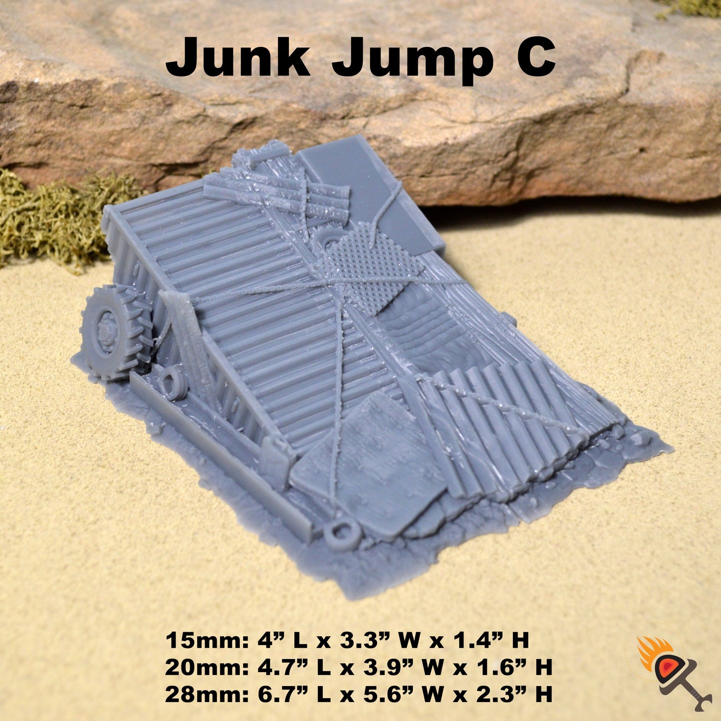 Junk Jumps 15mm 20mm 28mm for Gaslands Terrain, Urban Fallout Post Apocalyptic Race Ramp