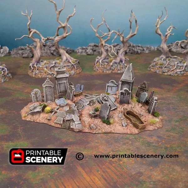 The Graveyard 28mm Terrain - Warhammer - Dungeons and Dragons - 28mm T –  Centrion 3D Studios