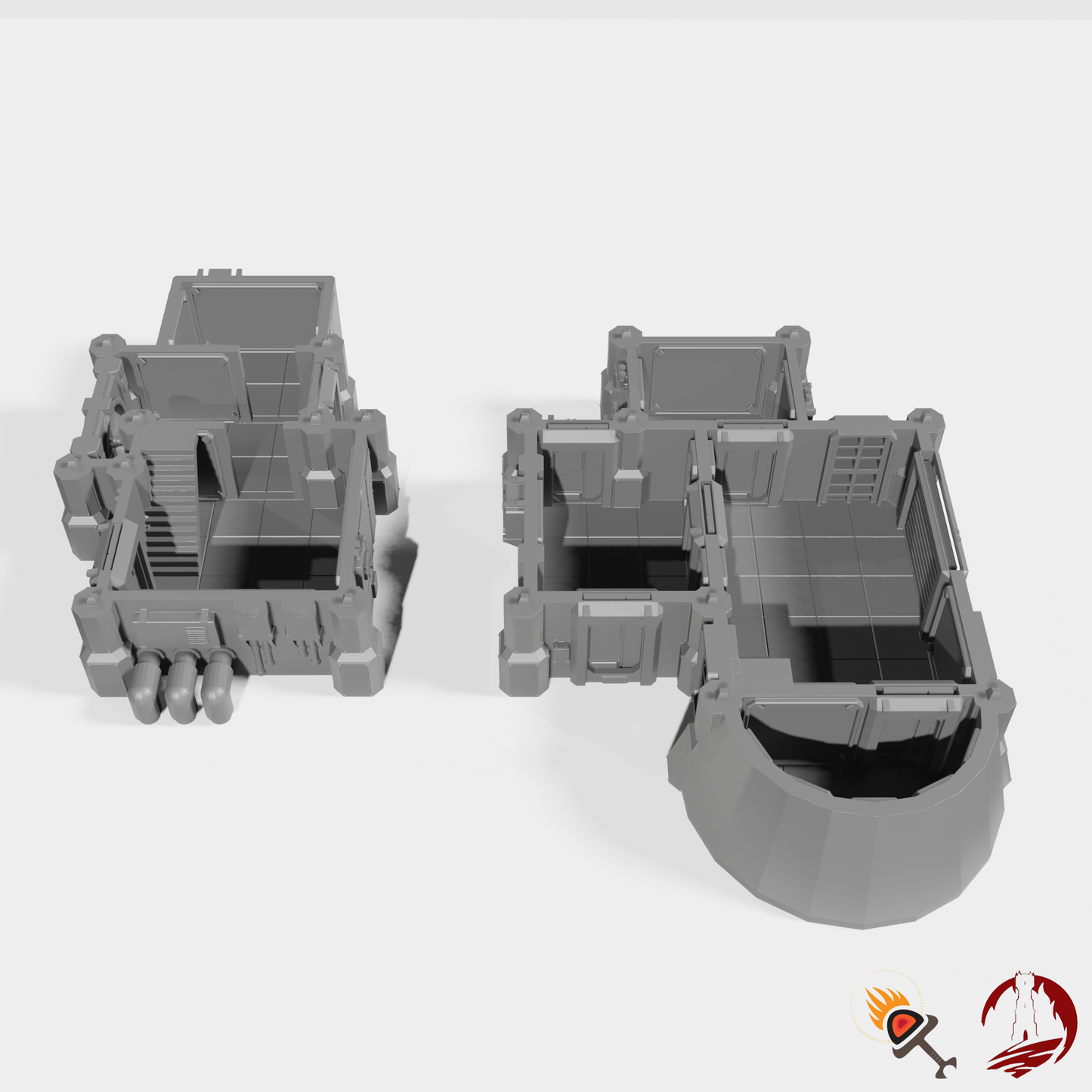 Cyberpunk Sci-Fi Neocity Power Station Building 20mm 28mm 32mm, Infinity Skirmish Wargame Terrain, Star Wars Legion Power Plant, Dark Realms