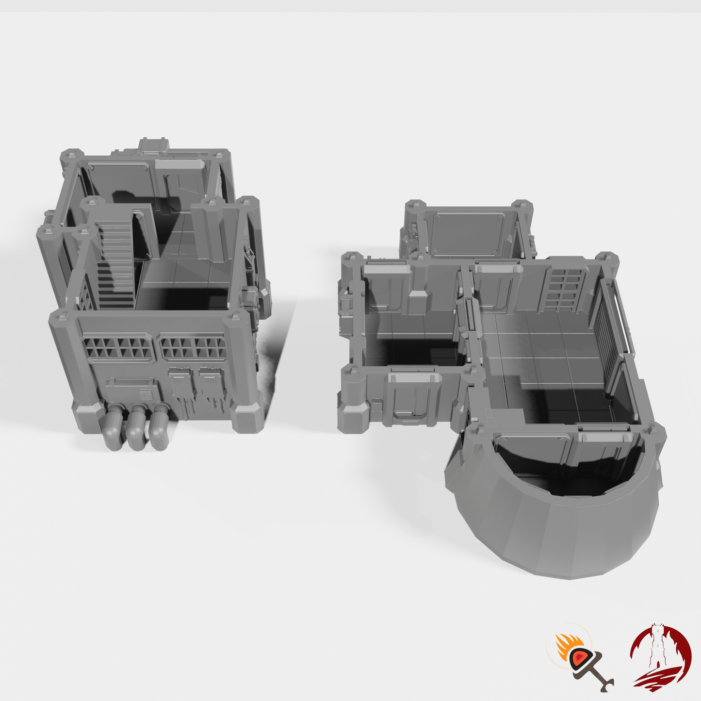 Cyberpunk Sci-Fi Neocity Power Station Building 20mm 28mm 32mm, Infinity Skirmish Wargame Terrain, Star Wars Legion Power Plant, Dark Realms