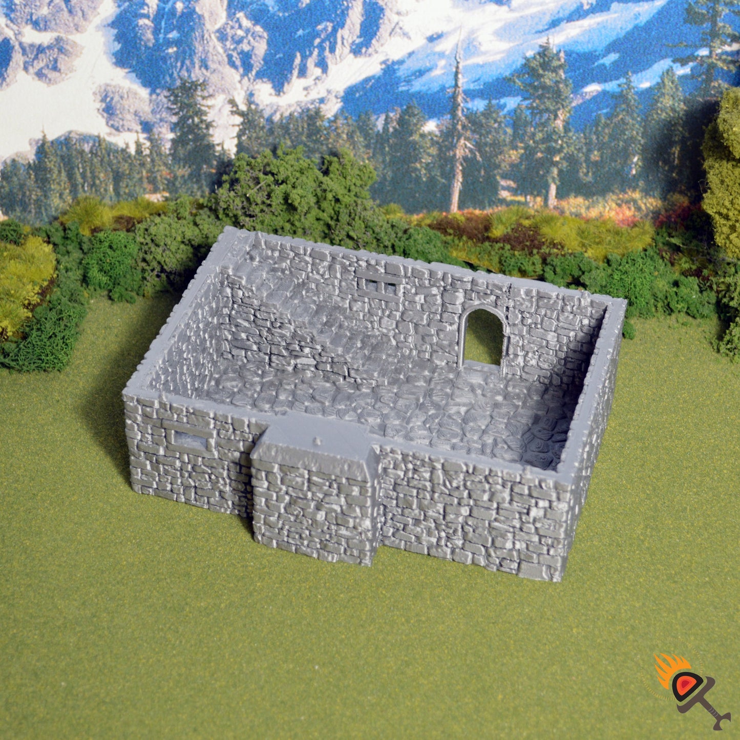 Norman Stone Manor 15mm 28mm 32mm for D&D Terrain, DnD Pathfinder Medieval Village, Printable Scenery King and Country
