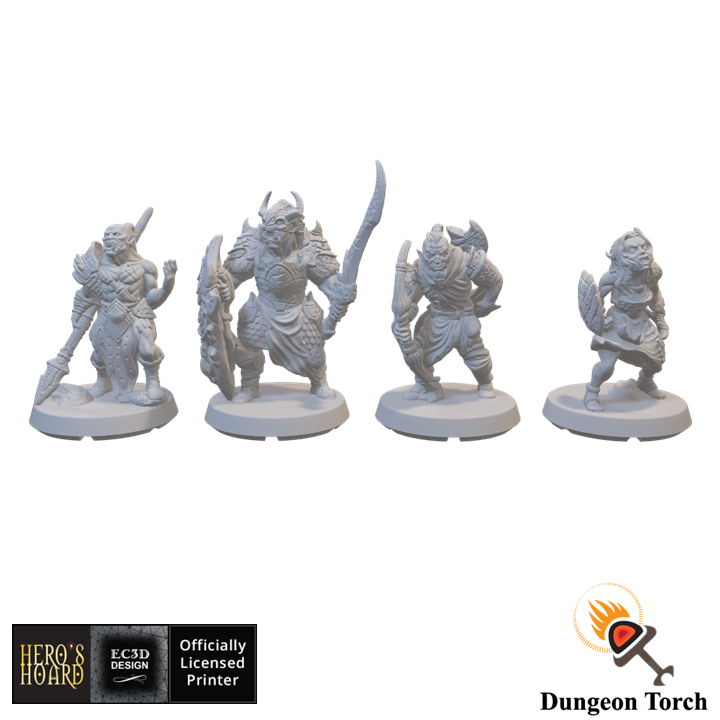 Miniature Orc Tribe 28mm for D&D DnD Pathfinder, Archer Chieftain Spearman Fighter, EC3D Beast and Baddies, Gift for Tabletop Gamers