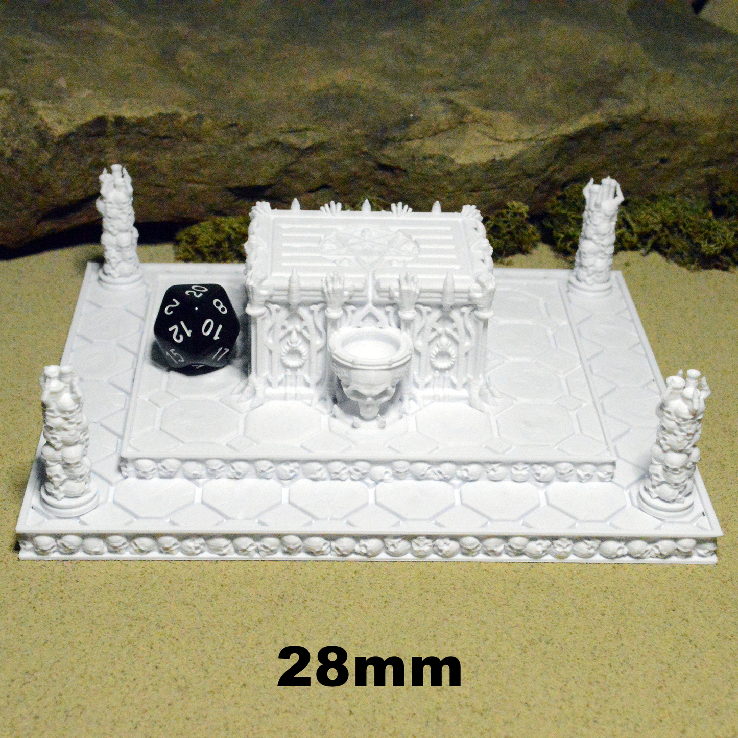 Sacrificial Altar 15mm 28mm 32mm for D&D Terrain, DnD Pathfinder Infernal Demon