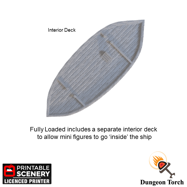 Miniature Elven Ship 28mm for D&D Ships, Sea Reaver for DnD Pathfinder Boat, Gift for Tabletop Gamers