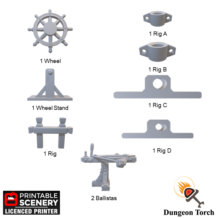 Miniature Elven Ship 28mm for D&D Ships, Sea Reaver for DnD Pathfinder Boat, Gift for Tabletop Gamers