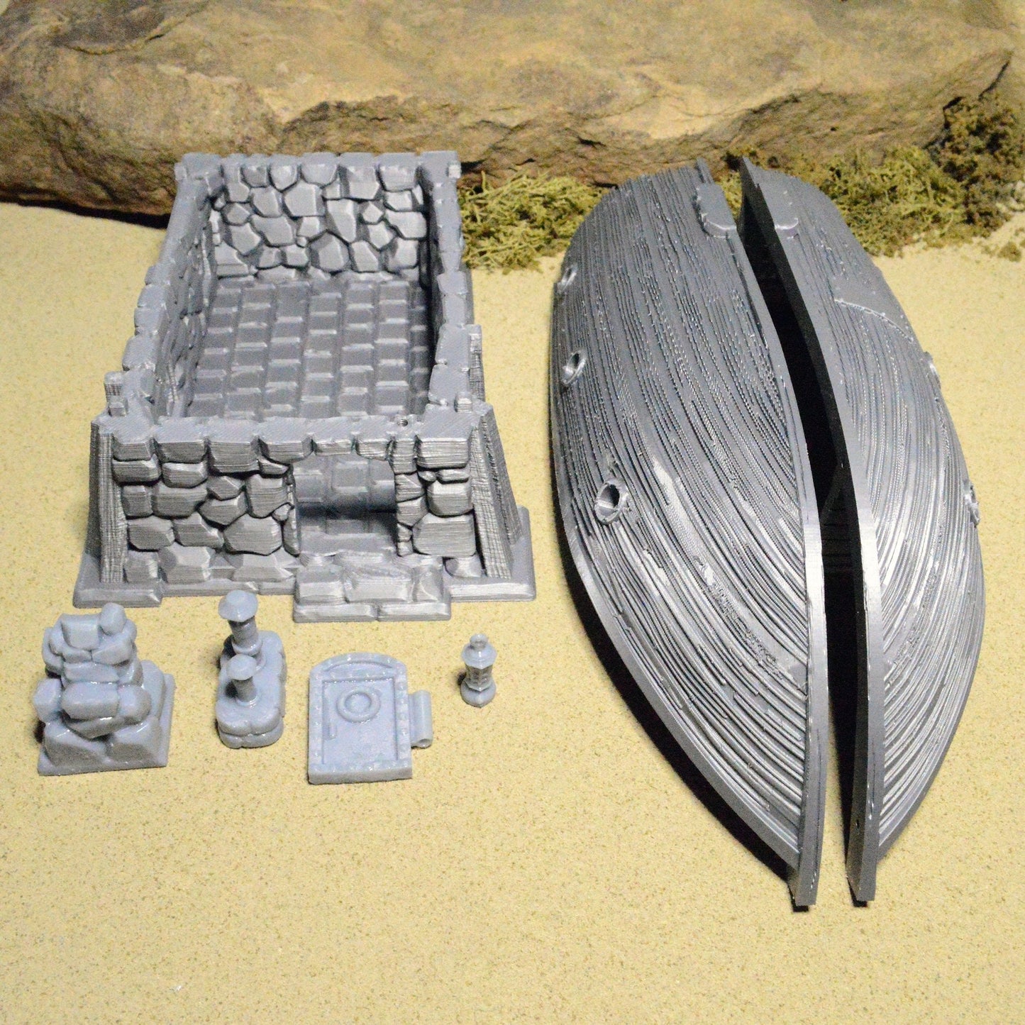Boat House 15mm 28mm for D&D Terrain, DnD Pathfinder Pirate Coastal Boathouse