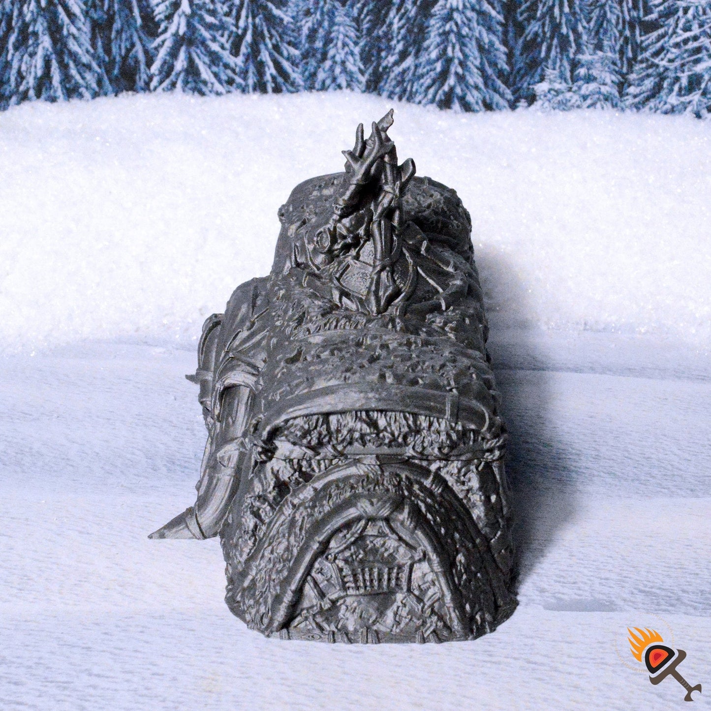 Chieftan's Hut 15mm 28mm 32mm for D&D Icewind Dale Terrain, DnD Pathfinder Frozen Snowy Icy Tribal Arctic Camp