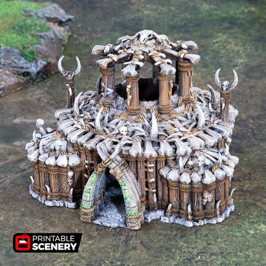 Witch Temple 15mm 28mm 32mm for D&D Terrain, DnD Pathfinder Tribal House