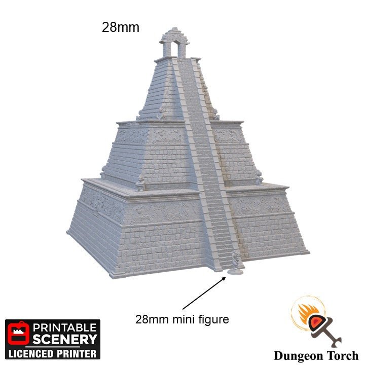 Pyramid of K'aas 15mm 28mm for D&D Terrain, Pathfinder Warhammer 40k, New Eden, Prison of K'aas DnD 5e Module