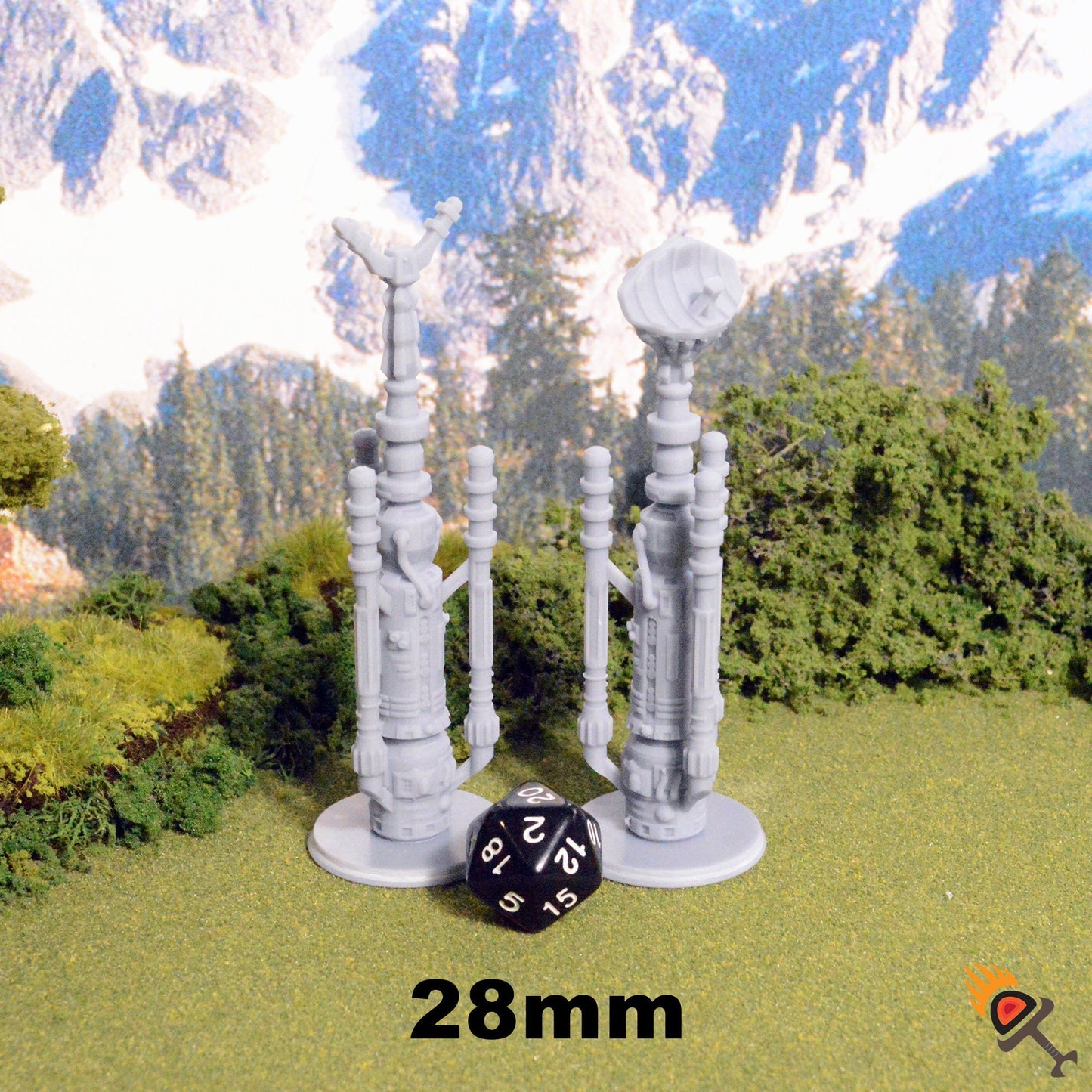 Sci-Fi Vaporators 15mm 28mm 32mm for D&D Terrain, DnD Pathfinder Warhammer 40k Star Wars Legion Desert Planet Terrain