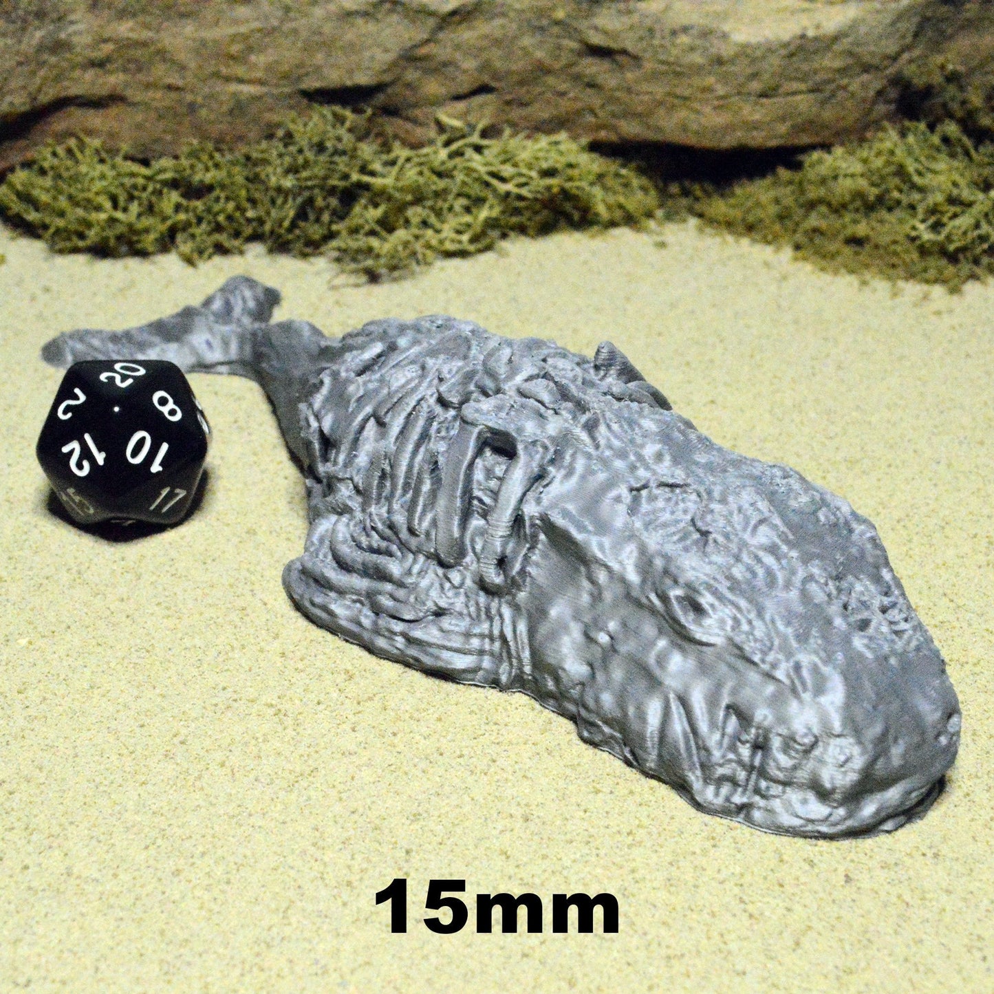 Dead Whale 15mm 28mm for D&D Terrain, DnD Pathfinder Coastal Pirate Whale Corpse, Depths of Savage Atoll