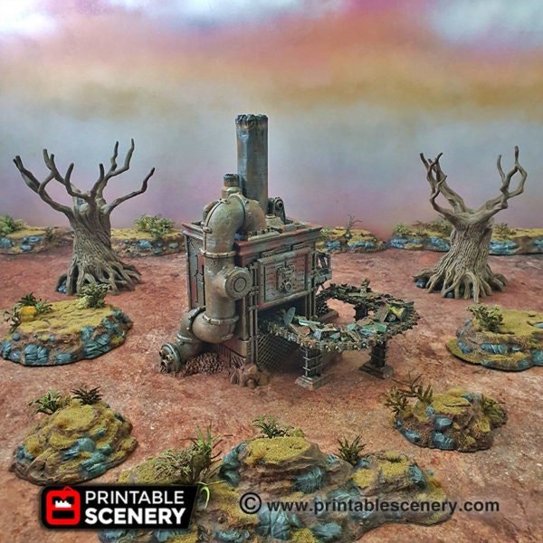 Recycling Tower 20mm 28mm for Gaslands Terrain, Fallout Wasteland Urban Post-Apocalyptic