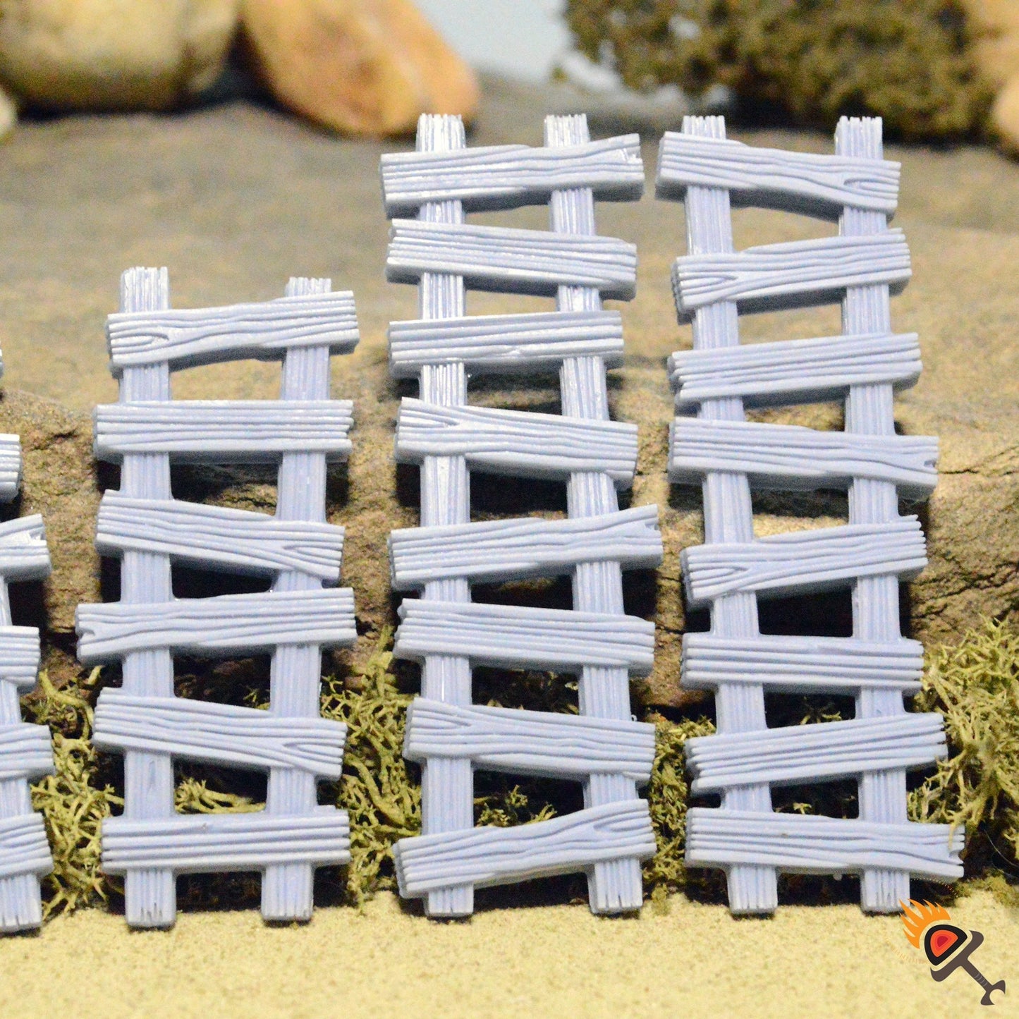 Miniature Wooden Ladders 28mm for D&D Terrain, DnD Pathfinder, Diorama, Tabletop Role-playing