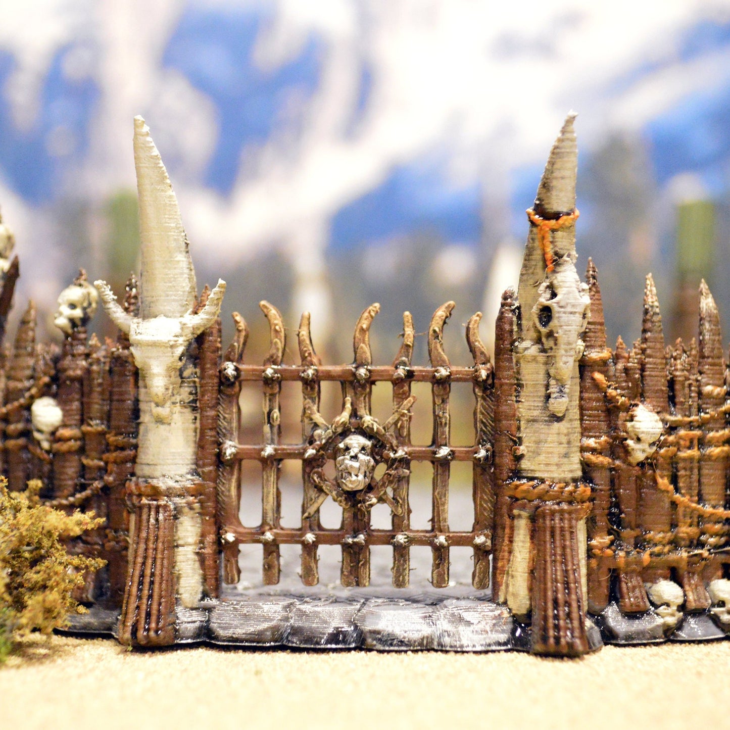 Tribal Fighting Pit for D&D Terrain 15mm 20mm 28mm, Orc Goblin Arena for DnD Pathfinder Warhammer 40k, Gift for Tabletop Gamers