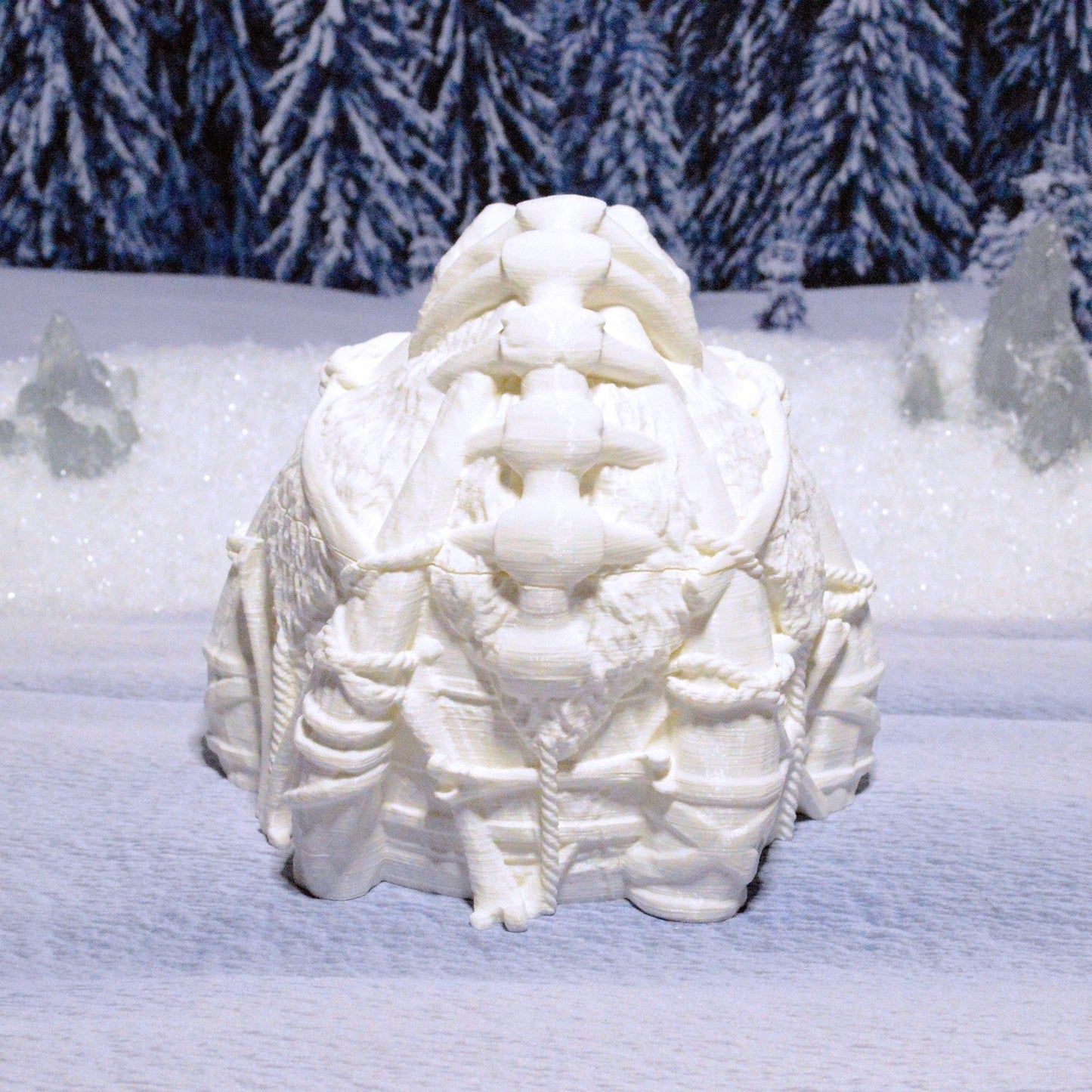 Arctic Hunter's Hut 15mm 28mm 32mm for D&D Icewind Dale Terrain, DnD Pathfinder Frozen Snowy Icy Tribal House